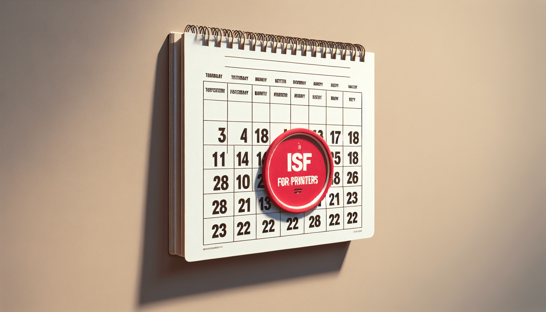 When to file isf for other printers