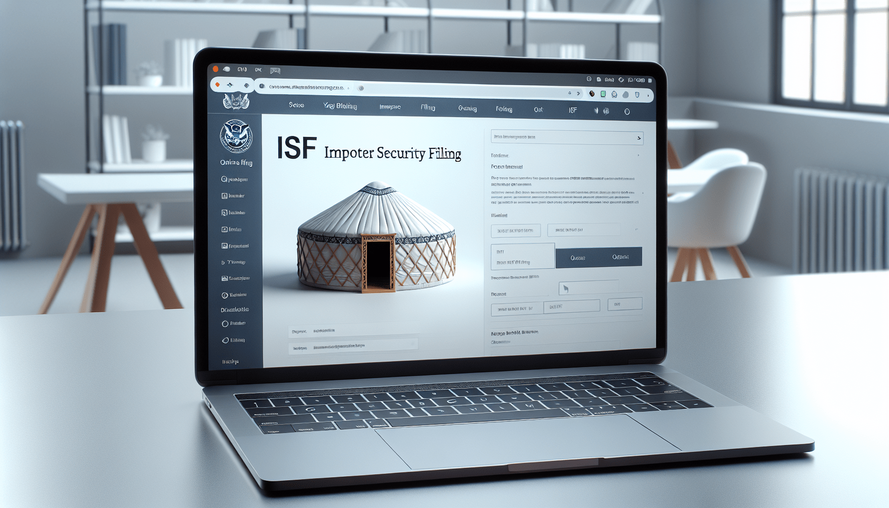 Where to file isf for yurt tent